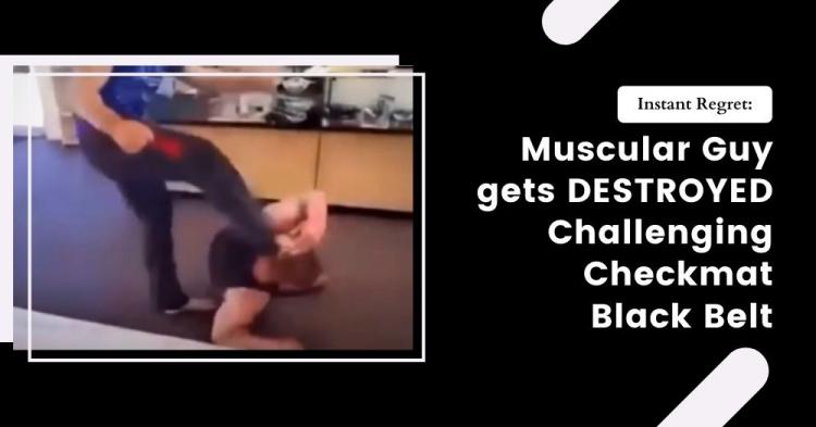 Muscular Guy Challenges Chute Box/Checkmat BJJ Instructor…Instantly Regrets It